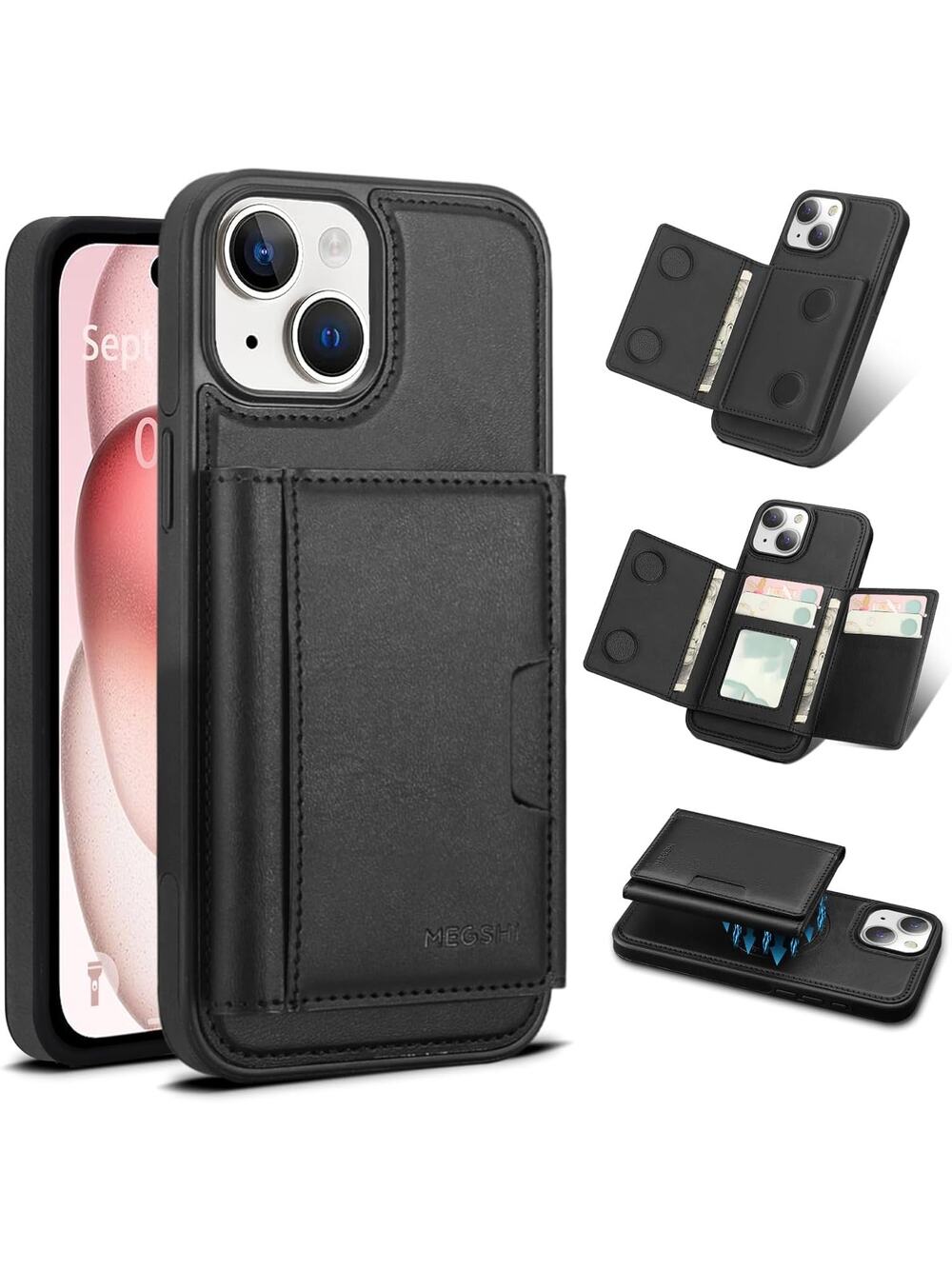 Godzoen For IPhone 14 Wallet Case, 2-In-1 Detachable Phone Case, Card HolderRFID